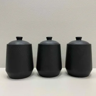 Набор керамических емкостей 3 шт Maestro MR-20001-03 Black