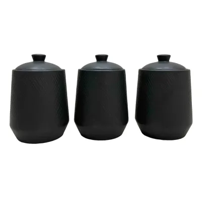 Набор керамических емкостей 3 шт Maestro MR-20001-03 Black