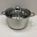 Кастрюля из нержавеющей стали 6.5 л со стеклянной крышкой A-PLUS 2169
