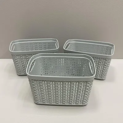 Набір кошиків 3 шт 165х125х107 мм 1,5 л Ucsan plastik M-3926 Набір кошиків 3 шт 165х125х107 мм 1,5 л Ucsan plastik M-3926
