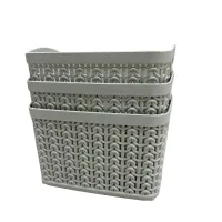 Набір кошиків 3 шт 165х125х107 мм 1,5 л Ucsan plastik M-3926 Набір кошиків 3 шт 165х125х107 мм 1,5 л Ucsan plastik M-3926