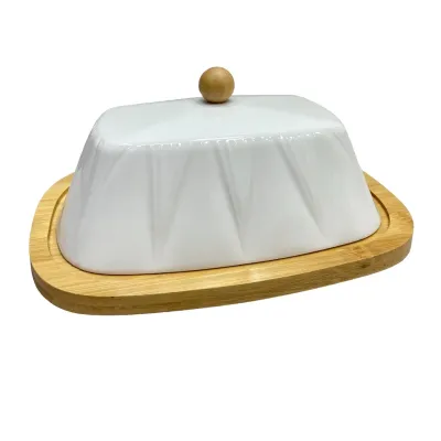 Масленка фарфоровая с подставкой 20,7х14,8х9 см BonaDi Grace 289-414