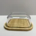 Блюдо-сирниця бамбукове зі скляною кришкою 19,2х19,2х7 см OLens O102-628
