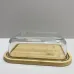 Блюдо-сырница бамбуковая со стеклянной крышкой 23,7х18,1х7,4 см OLens O102-630