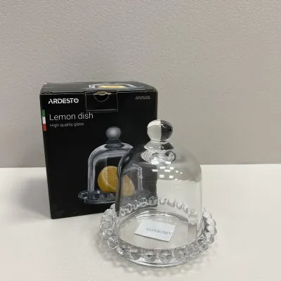 Лимонница с крышкой стеклянная 9,5х9,5 см Ardesto AR2603L