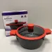 Кастрюля алюминиевая 22 см 3 л со стеклянной крышкой Bohmann BH-7353-22