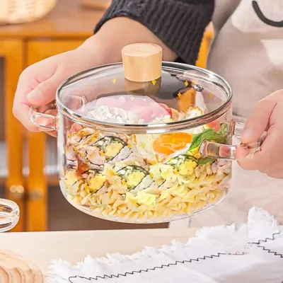 Кастрюля стеклянная со стеклянной крышкой 1,8 л 16 см A-PLUS 1057 Кастрюля стеклянная со стеклянной крышкой 1,8 л 16 см A-PLUS 1057