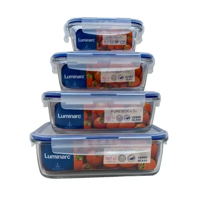 Набор контейнеров 380/820/1220/1970 мл Luminarc Pure Box