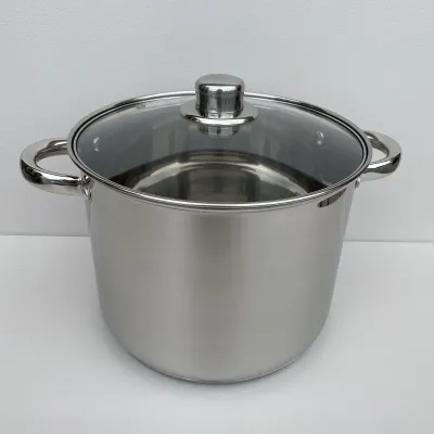 Каструля з нержавіючої сталі зі скляною кришкою 8,5л A-PLUS 1391