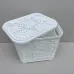 Кошик пластиковий з кришкою Ажур 3,5 л 20,5х15,5х17,3 см Полимербыт ПБ-673/115-3,5