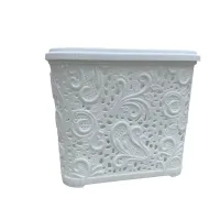 Корзинка пластиковая с крышкой Ажур 3,5 л 20,5х15,5х17,3 см Полимербыт ПБ-673/115-3,5