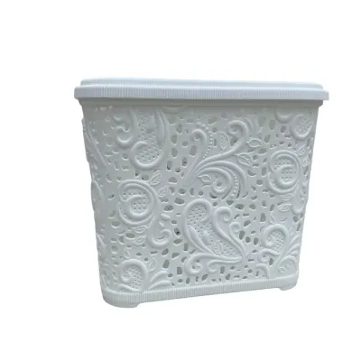 Корзинка пластиковая с крышкой Ажур 3,5 л 20,5х15,5х17,3 см Полимербыт ПБ-673/115-3,5 Корзинка пластиковая с крышкой Ажур 3,5 л 20,5х15,5х17,3 см Полимербыт ПБ-673/115-3,5