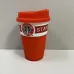 Стакан керамический с силиконовой крышкой UKC 360 мл Starbucks 9702 красный с белым Стакан керамический с силиконовой крышкой UKC 360 мл Starbucks 9702 красный с белым