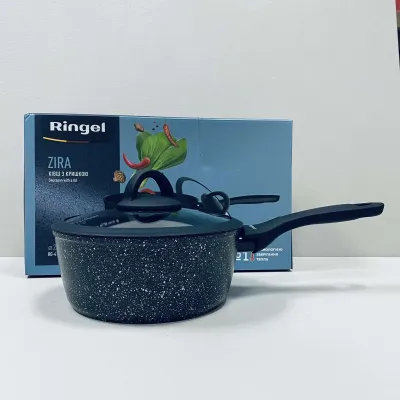 Ковш алюминиевый Ringel Zira RG-41006-20 со стеклянной крышкой 20 см 2,2 л Темно-синий (22413) Ковш алюминиевый Ringel Zira RG-41006-20 со стеклянной крышкой 20 см 2,2 л Темно-синий (22413)
