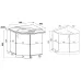 Тумба угловая кухонная №1 с врезной мойкой МДФ МАКСИ МЕБЕЛЬ Дуб сонома/Белый (5103469)