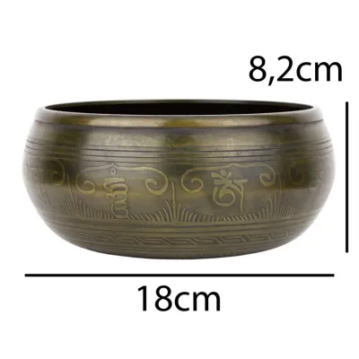 Співоча чаша Тибетська Kailash Ганеш 180х180х82 мм Бронзовий (27698)