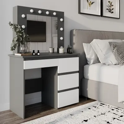 Стіл туалетний Art in Head Beauty 940х430х1400 мм сірий Білий діамант (TB31070100000) Стіл туалетний Art in Head Beauty 940х430х1400 мм сірий Білий діамант (TB31070100000)