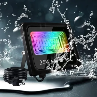 Прожектор с влагозащитой RIAS Smart LED RGB IP66 25W Bluetooth управление с приложения Black