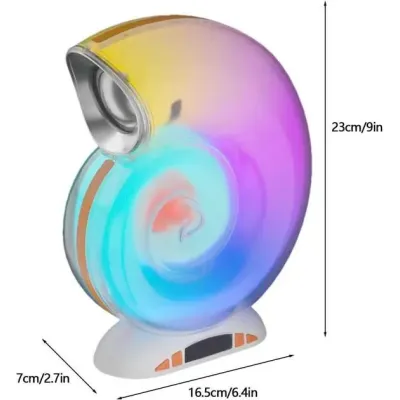Настільна лампа RIAS L-39 mini RGB з Bluetooth колонкою та годинником White