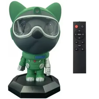 Ночник звездного неба Космическая собака Nebula Dog Projector с пультом Green Ночник звездного неба Космическая собака Nebula Dog Projector с пультом Green