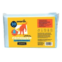 Пелюшки для собак Smartis Суперпоглинаючі 60х60 см 30 шт (10184)