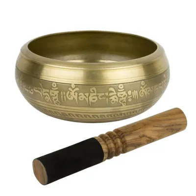Поющая чаша Kailash Авалокитешвара Мантры Мани Мандала Мани 167х167х71 мм Бронзовый (27726)