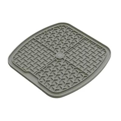 Килимок для повільного харчування собак та кішок GeorPlast Lick it up 20x20x0.5 см Сірий (10125)