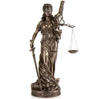 Скульптура Фемида - богиня правосудия Veronese 65х25 см Бронзовый AL3234