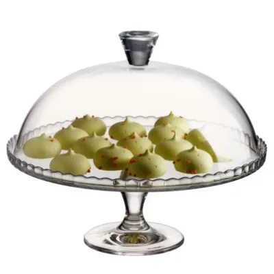 Блюдо на ноге Pasabahce Patisserie со стеклянной крышкой 32 см Прозрачный DP66326