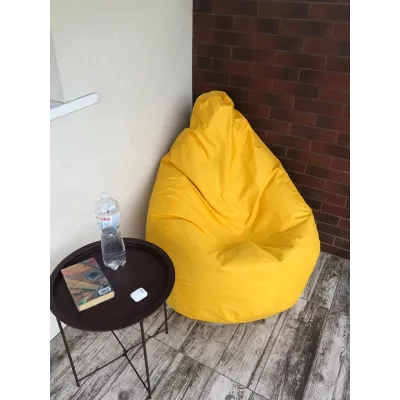 Кресло-мешок груша Оксфорд Waterproof 3XL 95х90х100 см iQmebel Желтый сьемный чехол
