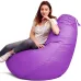 Кресло-мешок груша Оксфорд Waterproof 3XL 95х90х100 см iQmebel Фиолетовый сьемный чехол