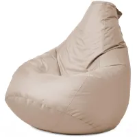 Крісло-мішок груша Оксфорд Waterproof 2XL 85х80х85 см iQmebel Бежевий знімний чохол