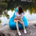 Кресло-мешок груша Оксфорд Waterproof 2XL 85х80х85 см iQmebel Голубой сьемный чехол
