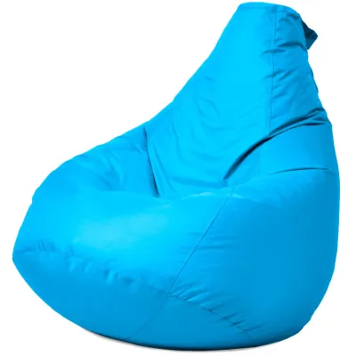 Крісло-мішок груша Оксфорд Waterproof 2XL 85х80х85 см iQmebel Блакитний знімний чохол