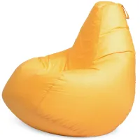 Кресло-мешок груша Оксфорд Waterproof 2XL 85х80х85 см iQmebel Желтый сьемный чехол