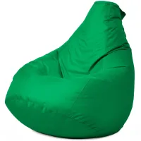 Крісло-мішок груша Оксфорд Waterproof 2XL 85х80х85 см iQmebel Зелений знімний чохол