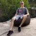 Кресло-мешок груша Оксфорд Waterproof 2XL 85х80х85 см iQmebel Коричневый сьемный чехол