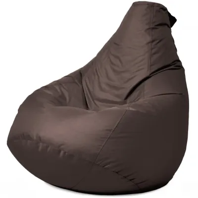 Крісло-мішок груша Оксфорд Waterproof 2XL 85х80х85 см iQmebel Коричневий знімний чохол