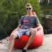Кресло-мешок груша Оксфорд Waterproof 2XL 85х80х85 см iQmebel Красный сьемный чехол