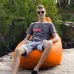 Крісло-мішок груша Оксфорд Waterproof 2XL 85х80х85 см iQmebel Помаранчевий знімний чохол