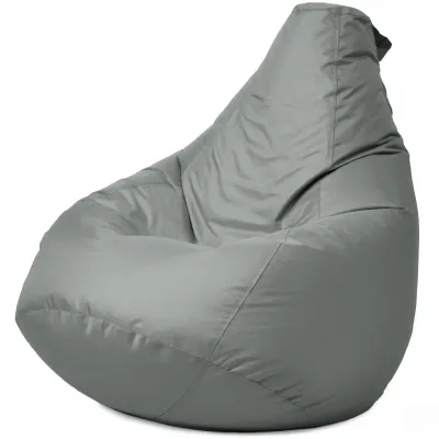 Крісло-мішок груша Оксфорд Waterproof 2XL 85х80х85 см iQmebel Сірий знімний чохол