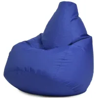 Кресло-мешок груша Оксфорд Waterproof 2XL 85х80х85 см iQmebel Синий сьемный чехол