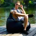 Кресло-мешок груша Оксфорд Waterproof 2XL 85х80х85 см iQmebel Черный сьемный чехол