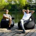 Кресло-мешок груша Оксфорд Waterproof 2XL 85х80х85 см iQmebel Черный сьемный чехол