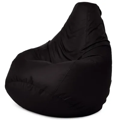 Крісло-мішок груша Оксфорд Waterproof 2XL 85х80х85 см iQmebel Чорний знімний чохол