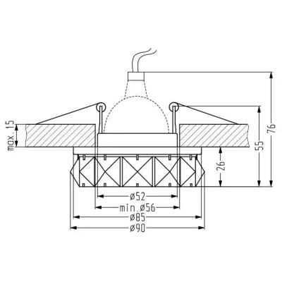 Точковий світильник Candellux SK-83 Хром (2232652) Точковий світильник Candellux SK-83 Хром (2232652)