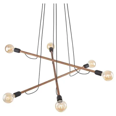 Люстра TK Lighting Helix Коричневий Чорний (TK4950)