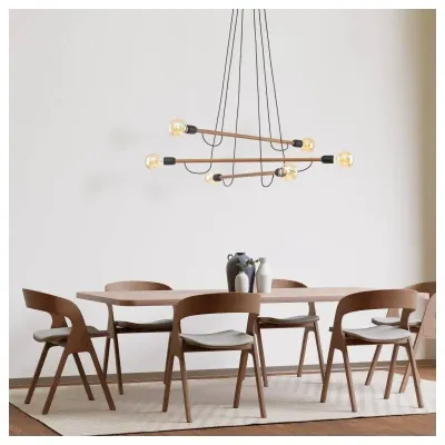 Люстра TK Lighting Helix Коричневий Чорний (TK4950)