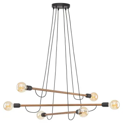 Люстра TK Lighting Helix Коричневий Чорний (TK4950)