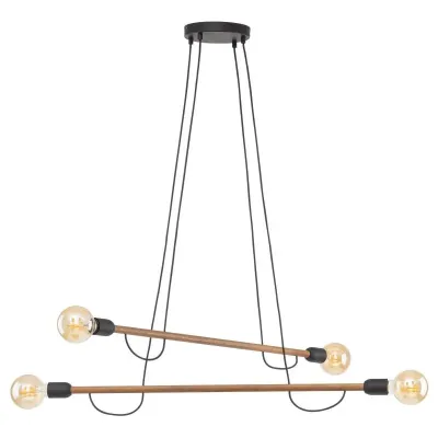 Люстра TK Lighting Helix Коричневий Чорний (TK4949)